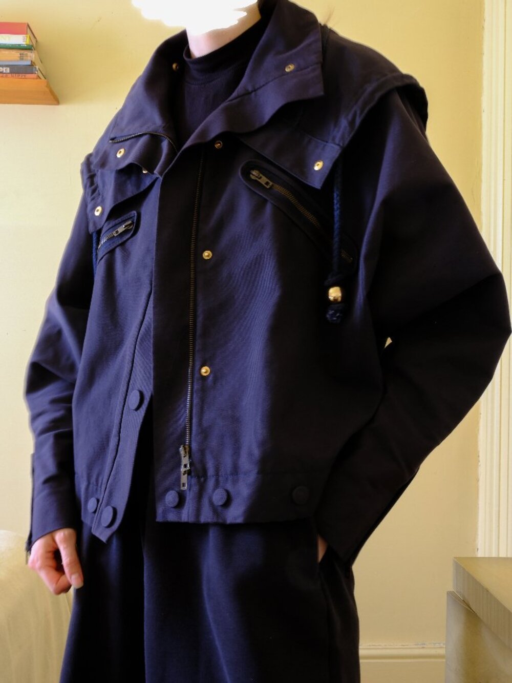 Stella McCartney Archival 2-in-1 Convertible Cotton Canvas Utility Parka Jacket